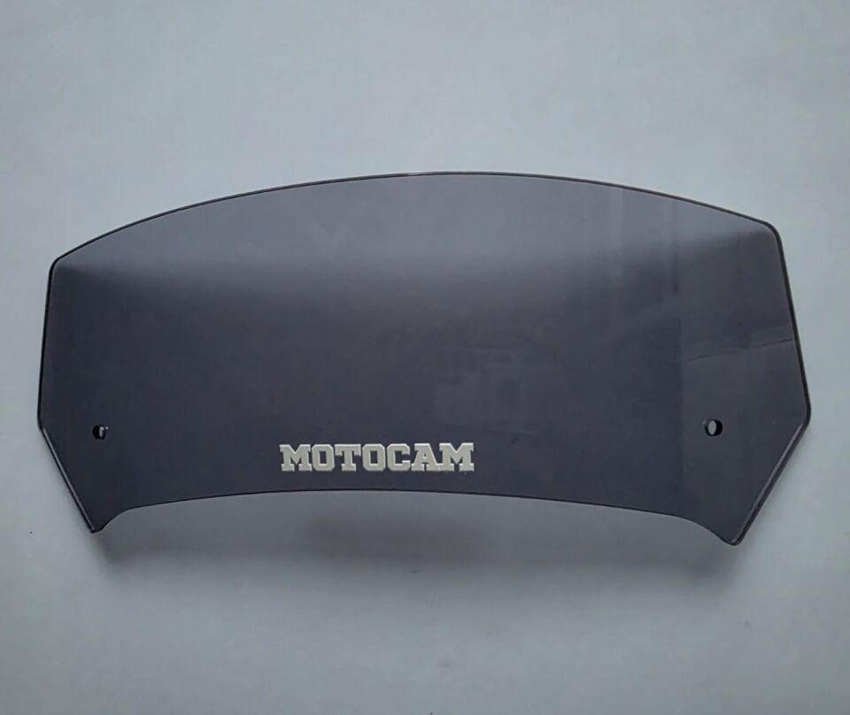 MOTOCAM Rüzgar Saptırıcı Deflektör Camı 1 Delikli 32x12cm Füme Renkli   (APARATSIZDIR)