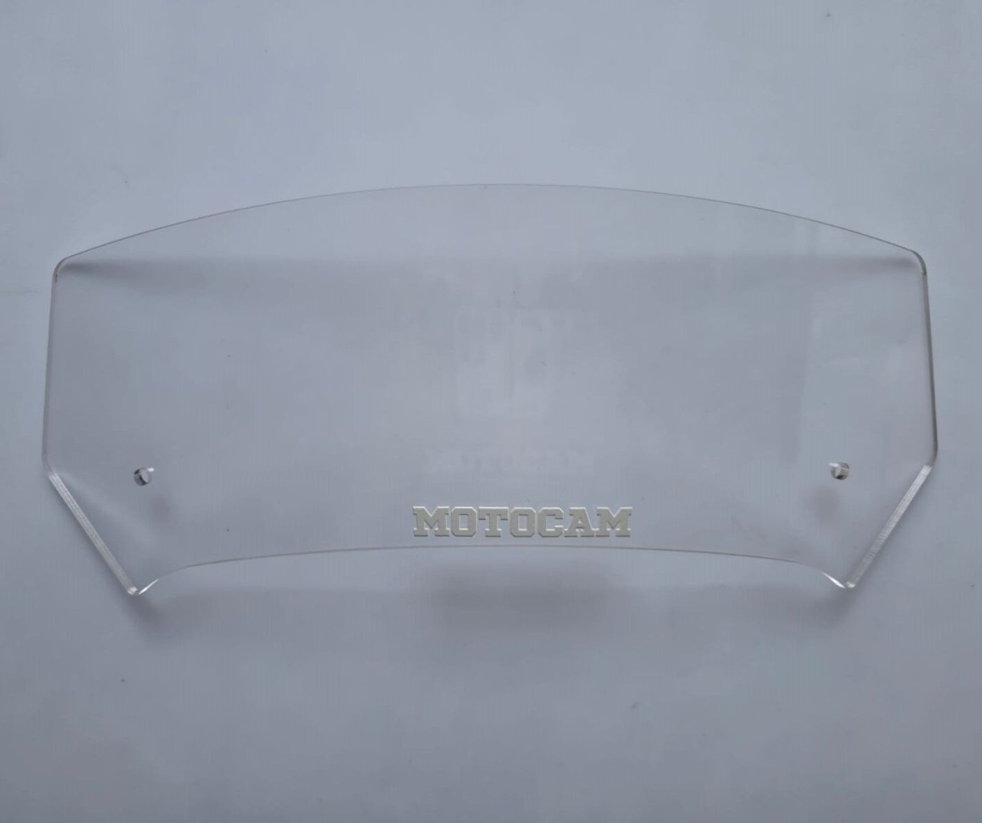 MOTOCAM Rüzgar Saptırıcı Deflektör Camı 1 Delikli 32x12cm Şeffaf Renkli   (APARATSIZDIR)