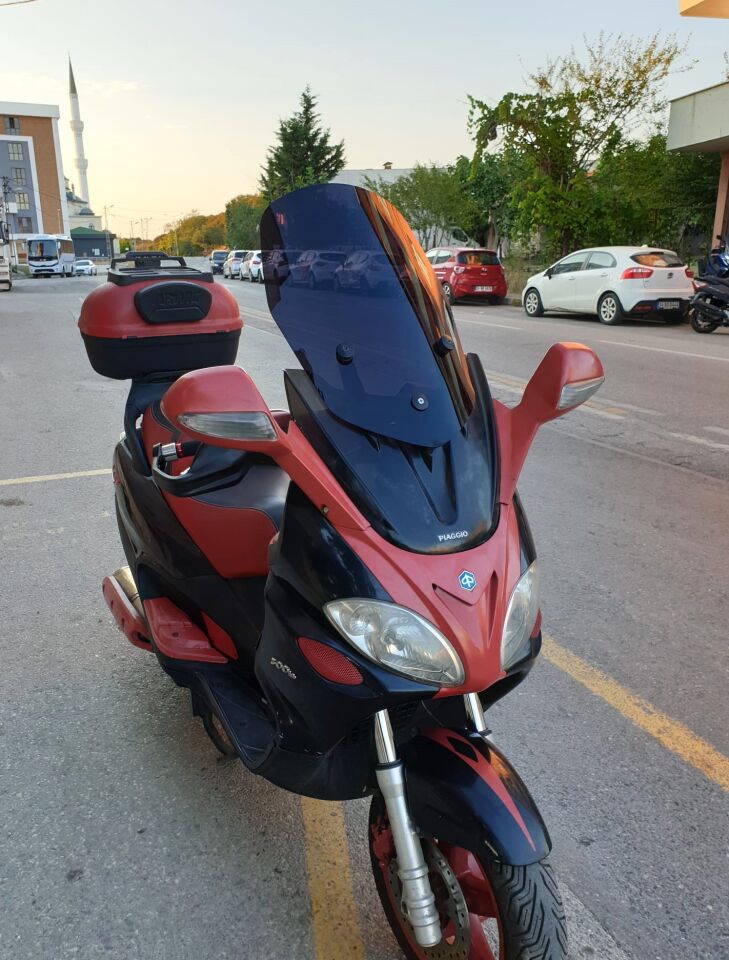 MOTOCAM Piaggio X9 500 Ön Cam 2004-2006 Model 49cm Siyah Renkli 4mm