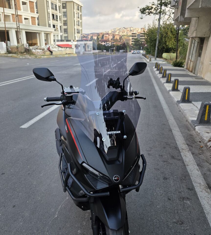 MOTOCAM RKS Lince 125 Ön Cam 2021-2026 Model 75cm Füme Renkli 4mm UZUN