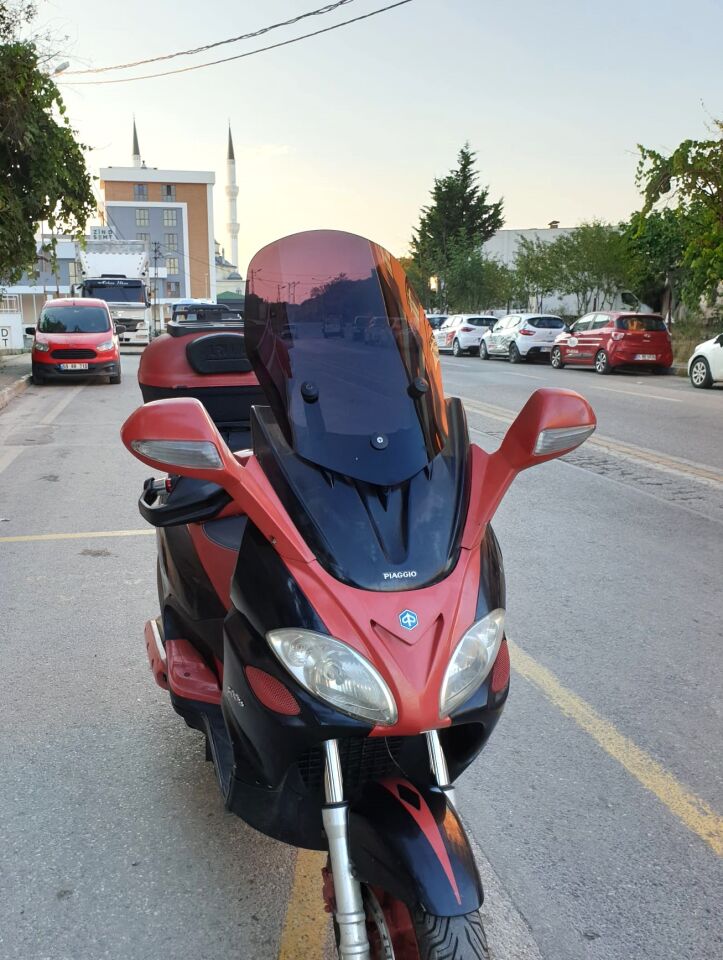 MOTOCAM Piaggio X9 500 Ön Cam 2004-2006 Model 49cm Siyah Renkli 4mm