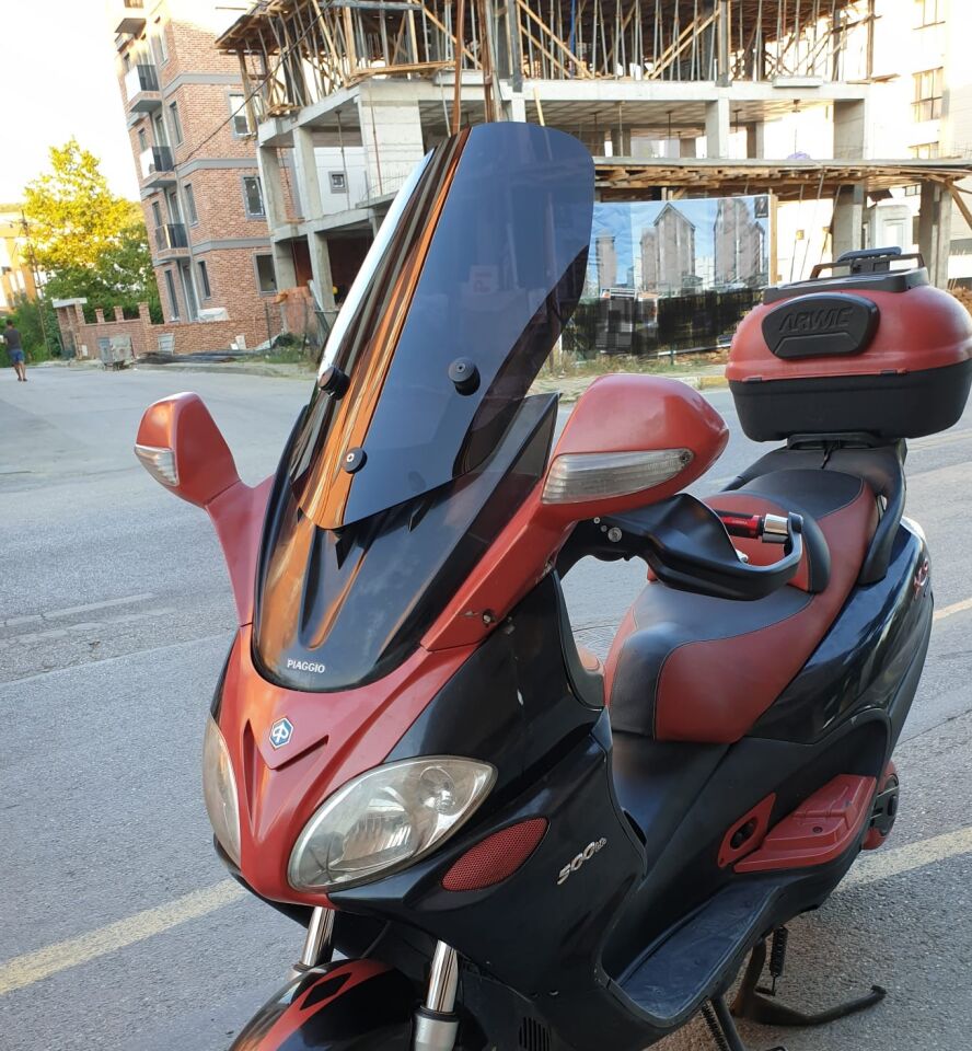 MOTOCAM Piaggio X9 500 Ön Cam 2004-2006 Model 49cm Siyah Renkli 4mm