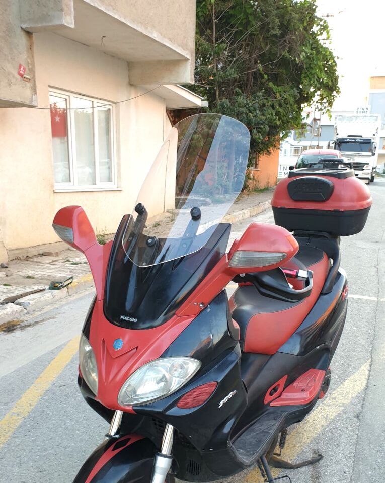 MOTOCAM Piaggio X9 500 Ön Cam 2004-2006 Model 49cm Şeffaf Renkli 4mm