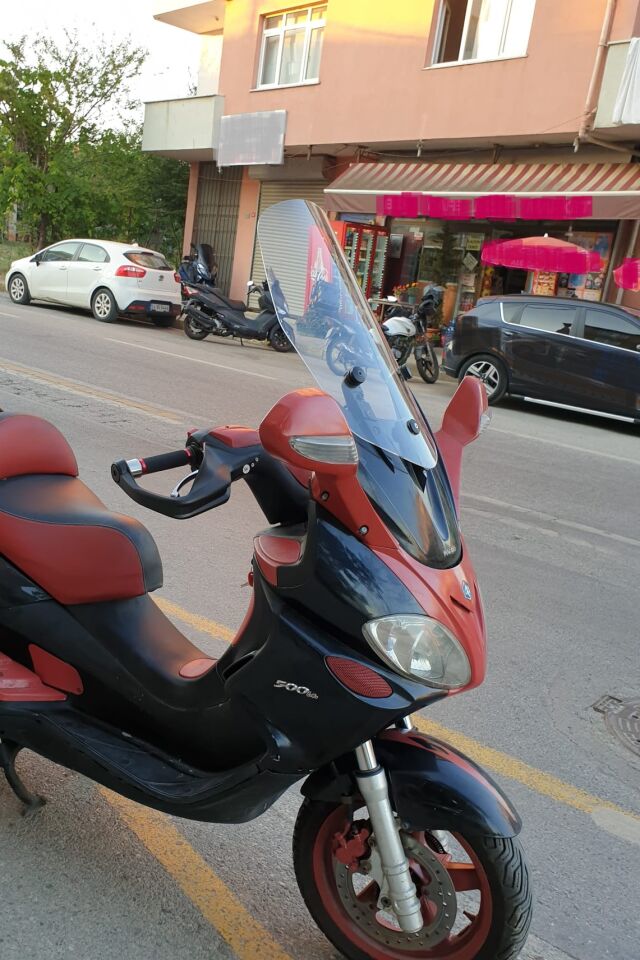 MOTOCAM Piaggio X9 500 Ön Cam 2004-2006 Model 49cm Şeffaf Renkli 4mm