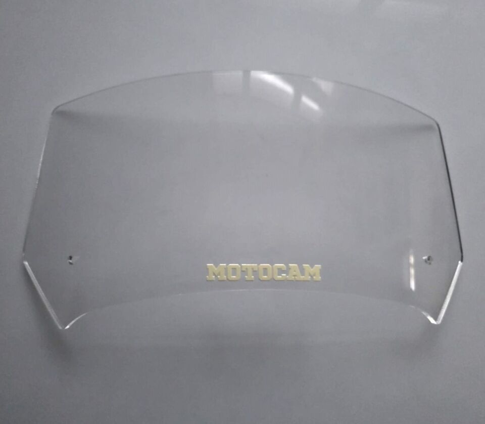 MOTOCAM Rüzgar Saptırıcı Deflektör Camı 1 Delikli 32x15cm Şeffaf Renkli   (APARATSIZDIR)