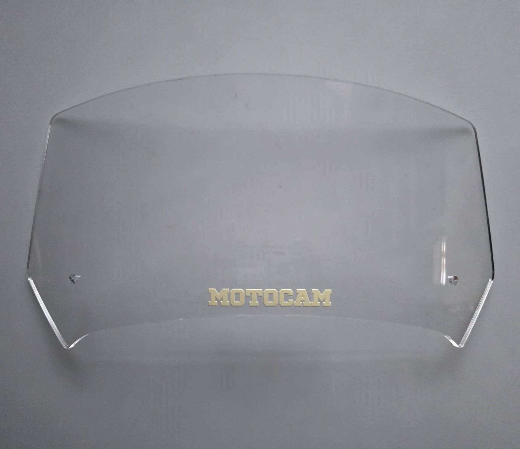 MOTOCAM Rüzgar Saptırıcı Deflektör Camı 1 Delikli 32x15cm Şeffaf Renkli   (APARATSIZDIR)