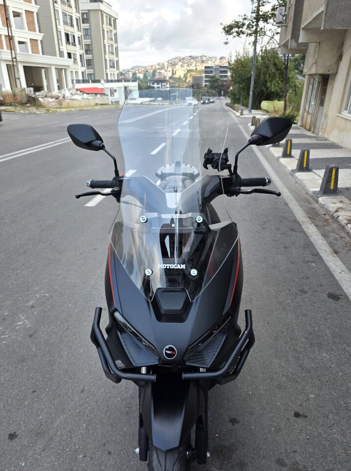 MOTOCAM RKS Lince 125 Ön Cam 2021-2026 Model 55cm Şeffaf Renkli 4mm KISA