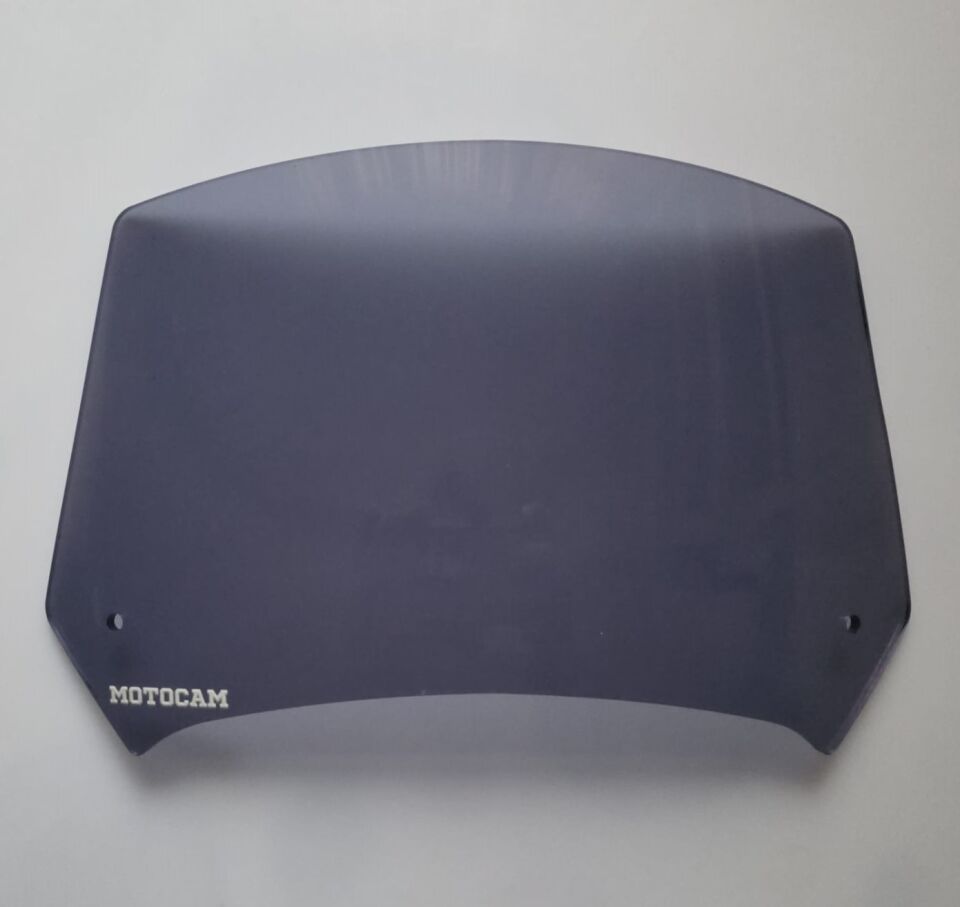 MOTOCAM Rüzgar Saptırıcı Deflektör Camı 1 Delikli 32x18cm Füme Renkli   (APARATSIZDIR)