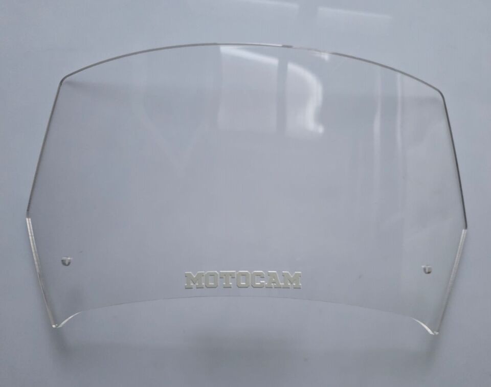 MOTOCAM Rüzgar Saptırıcı Deflektör Camı 1 Delikli 32x18cm Şeffaf Renkli   (APARATSIZDIR)