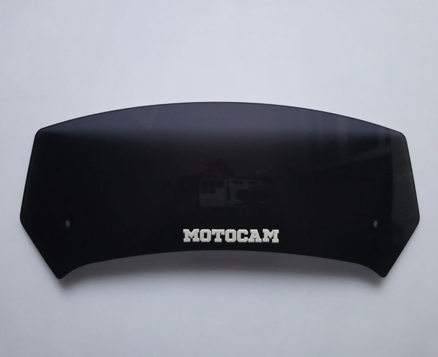 MOTOCAM Rüzgar Saptırıcı Deflektör Camı 1 Delikli 35x12cm Siyah Renkli   (APARATSIZDIR)