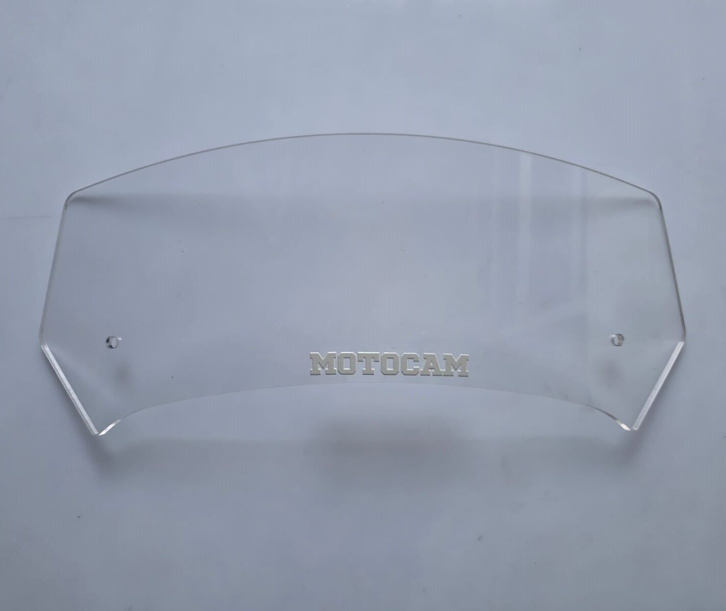 MOTOCAM Rüzgar Saptırıcı Deflektör Camı 1 Delikli 35x12cm Şeffaf Renkli   (APARATSIZDIR)