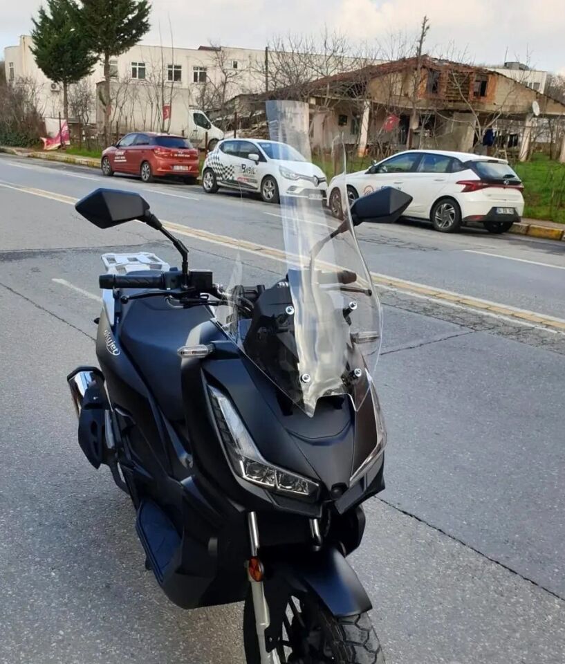 MOTOCAM RKS Lince 125 Ön Cam 2021-2026 Model 75cm Şeffaf Renkli 4mm UZUN