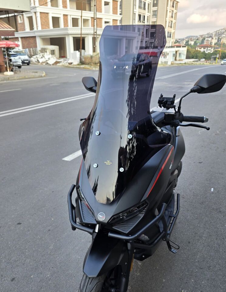 MOTOCAM RKS Lince 125 Ön Cam 2021-2026 Model 78cm Siyah Renkli 4mm UZUN