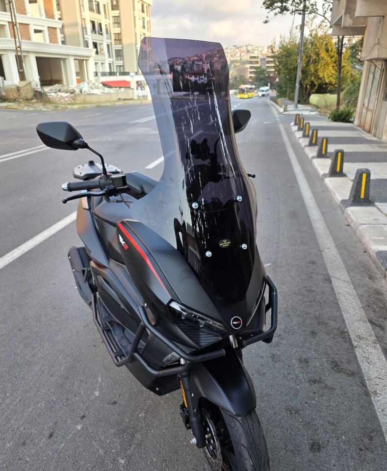 MOTOCAM RKS Lince 125 Ön Cam 2021-2026 Model 78cm Siyah Renkli 4mm UZUN