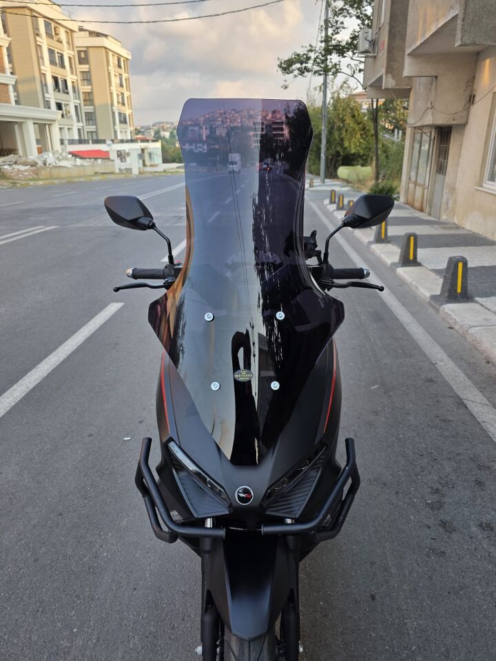 MOTOCAM RKS Lince 125 Ön Cam 2021-2026 Model 78cm Siyah Renkli 4mm UZUN