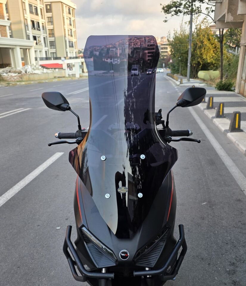 MOTOCAM RKS Lince 125 Ön Cam 2021-2026 Model 78cm Siyah Renkli 4mm UZUN