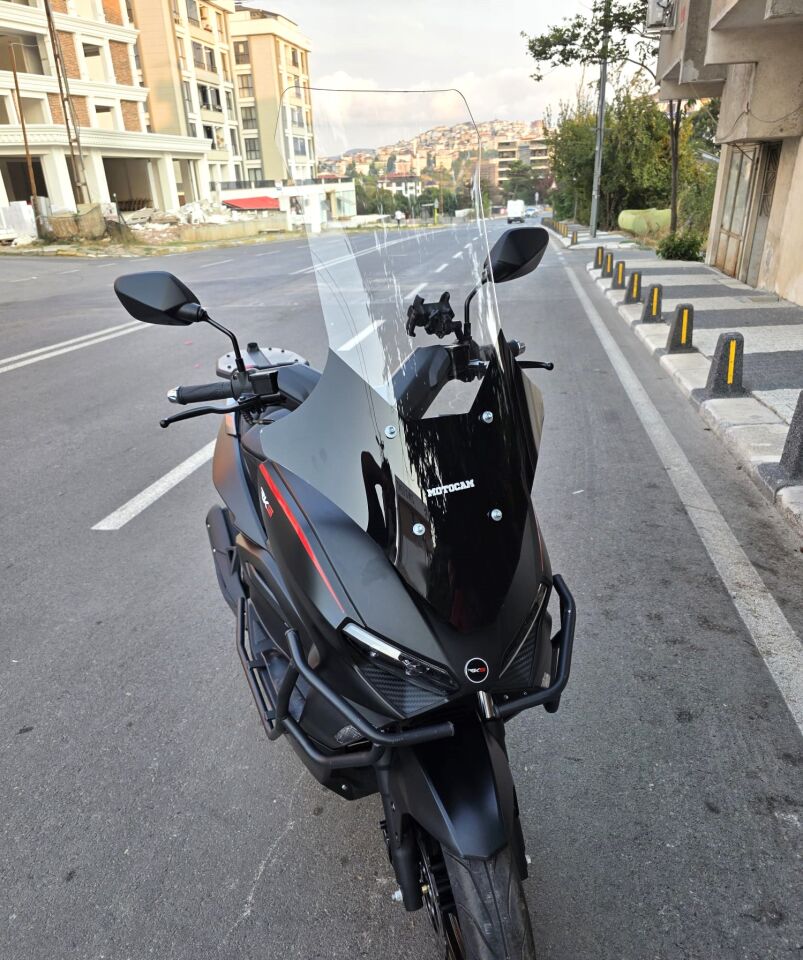 MOTOCAM RKS Lince 125 Ön Cam 2021-2026 Model 78cm Şeffaf Renkli 4mm UZUN