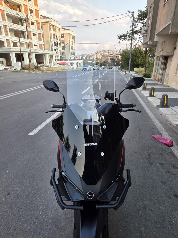 MOTOCAM RKS Lince 125 Ön Cam 2021-2026 Model 78cm Şeffaf Renkli 4mm UZUN