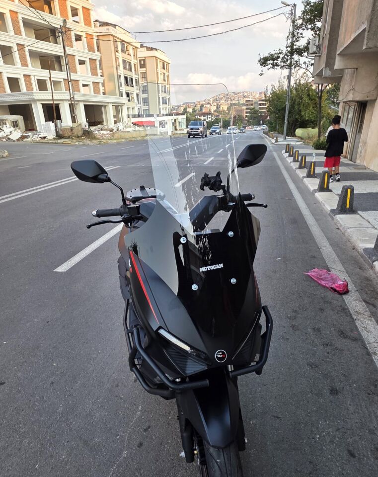 MOTOCAM RKS Lince 125 Ön Cam 2021-2026 Model 78cm Şeffaf Renkli 4mm UZUN