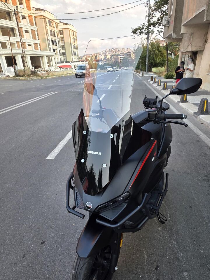 MOTOCAM RKS Lince 125 Ön Cam 2021-2026 Model 78cm Şeffaf Renkli 4mm UZUN