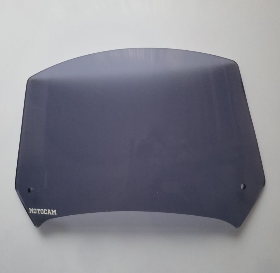 MOTOCAM Rüzgar Saptırıcı Deflektör Camı 1 Delikli 35x18cm Füme Renkli   (APARATSIZDIR)