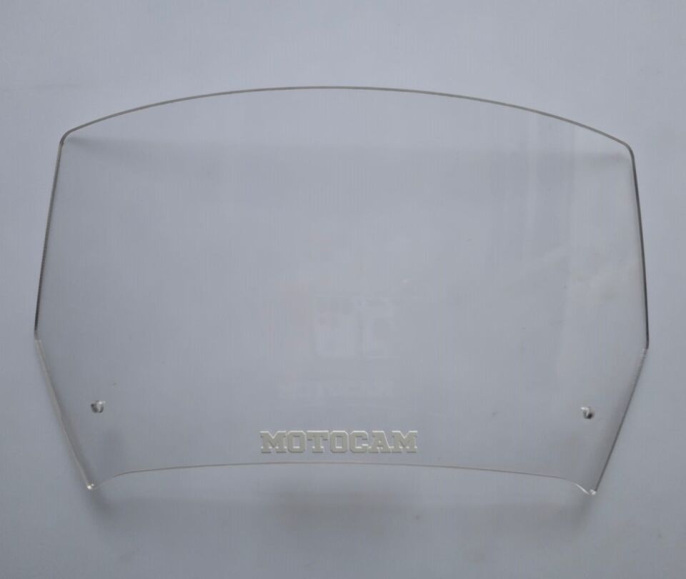 MOTOCAM Rüzgar Saptırıcı Deflektör Camı 1 Delikli 35x18cm Şeffaf Renkli   (APARATSIZDIR)