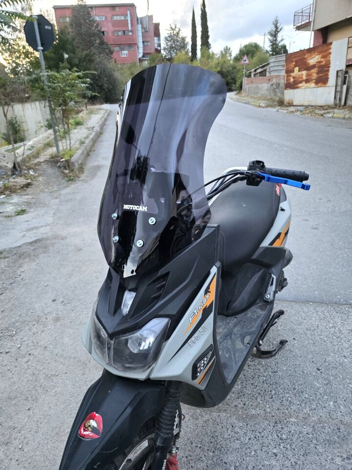 MOTOCAM Altai F1 Max Ön Cam 2021-2026 Model 57cm Siyah Renkli 4mm