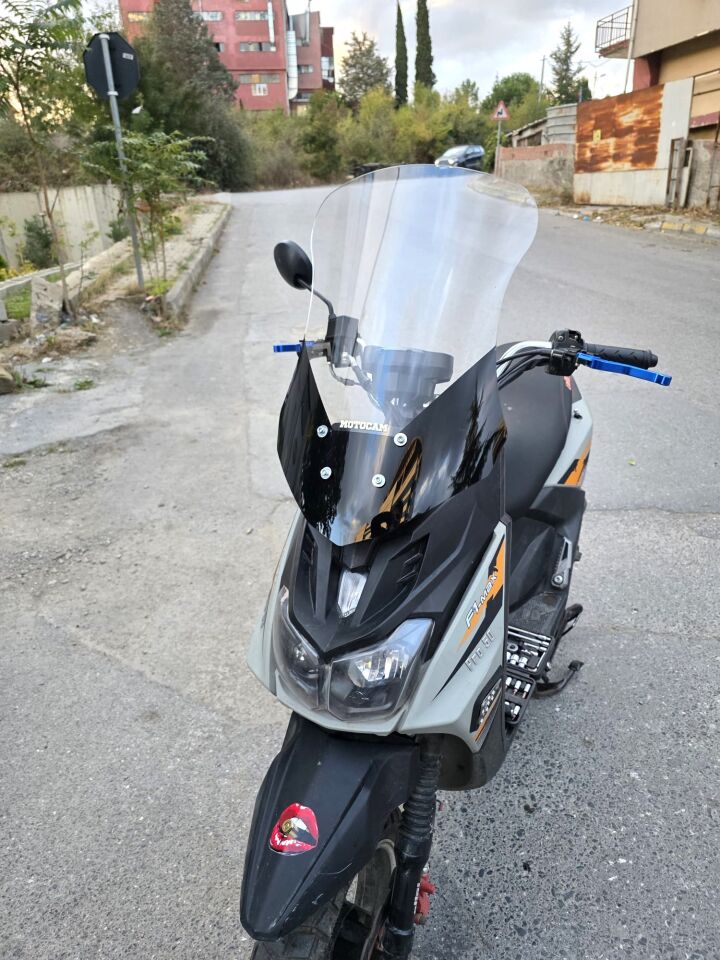 MOTOCAM Altai F1 Max Ön Cam 2021-2026 Model 57cm Şeffaf Renkli 4mm