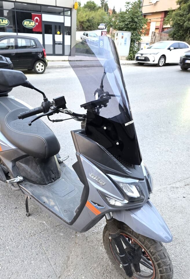 MOTOCAM Altai F2 Max Ön Cam 2024-2026 Model 63cm Füme Renkli 4mm
