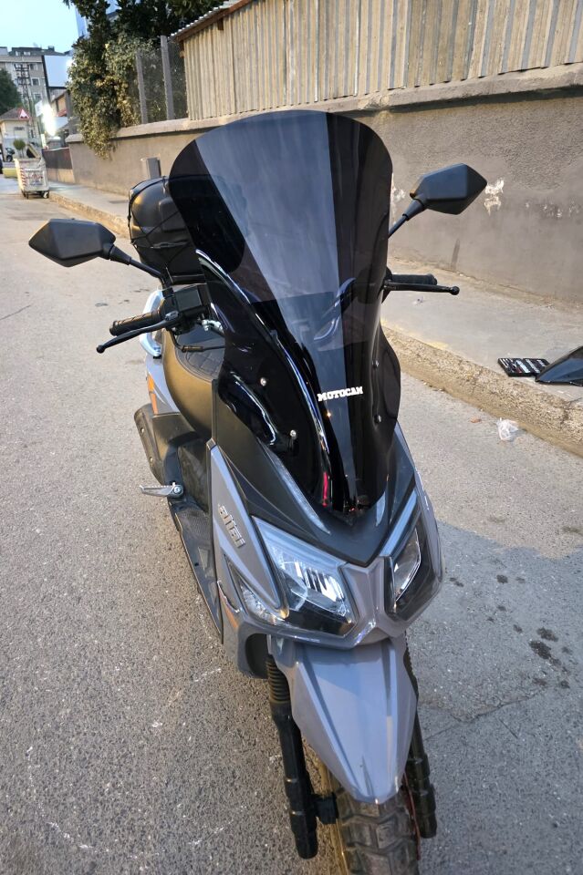 MOTOCAM Altai F2 Max Ön Cam 2024-2026 Model 63cm Siyah Renkli 4mm