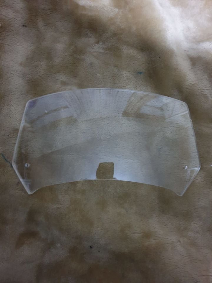 Rüzgar Saptırıcı Deflektör 1 Delikli 35x15cm Sadece Cam