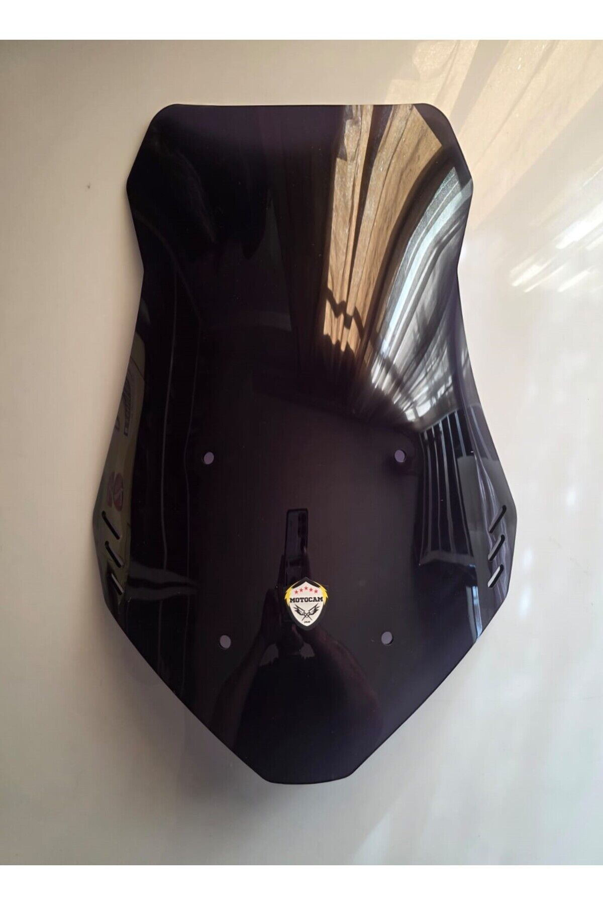 MOTOCAM TVS Apache Ventro 150 Siperlik Ön Cam 2023-2025 Model 57cm Siyah Renkli 4mm