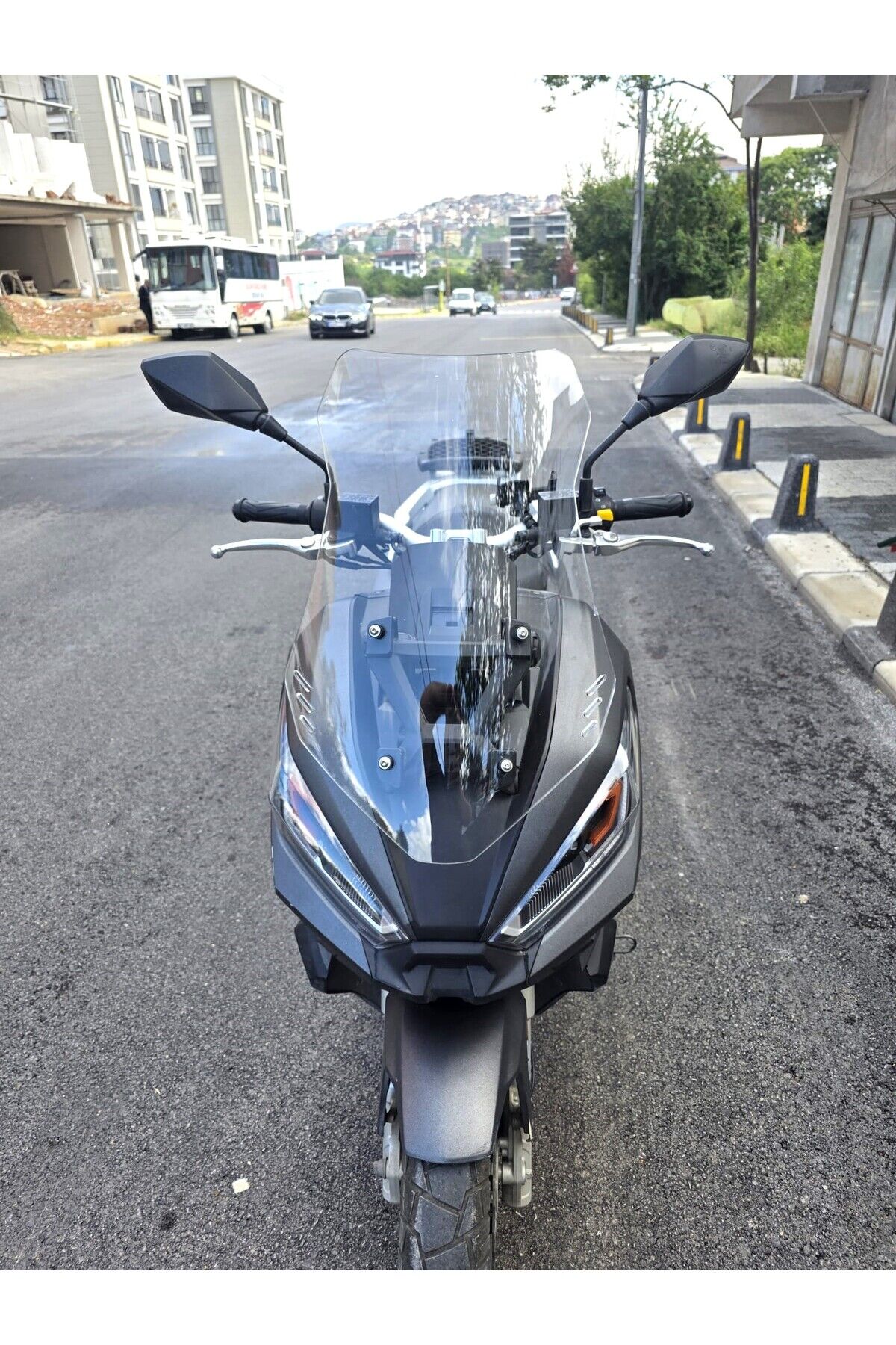 MOTOCAM TVS Apache Ventro 150 Siperlik Ön Cam 2023-2025 Model 57cm Şeffaf Renkli 4mm