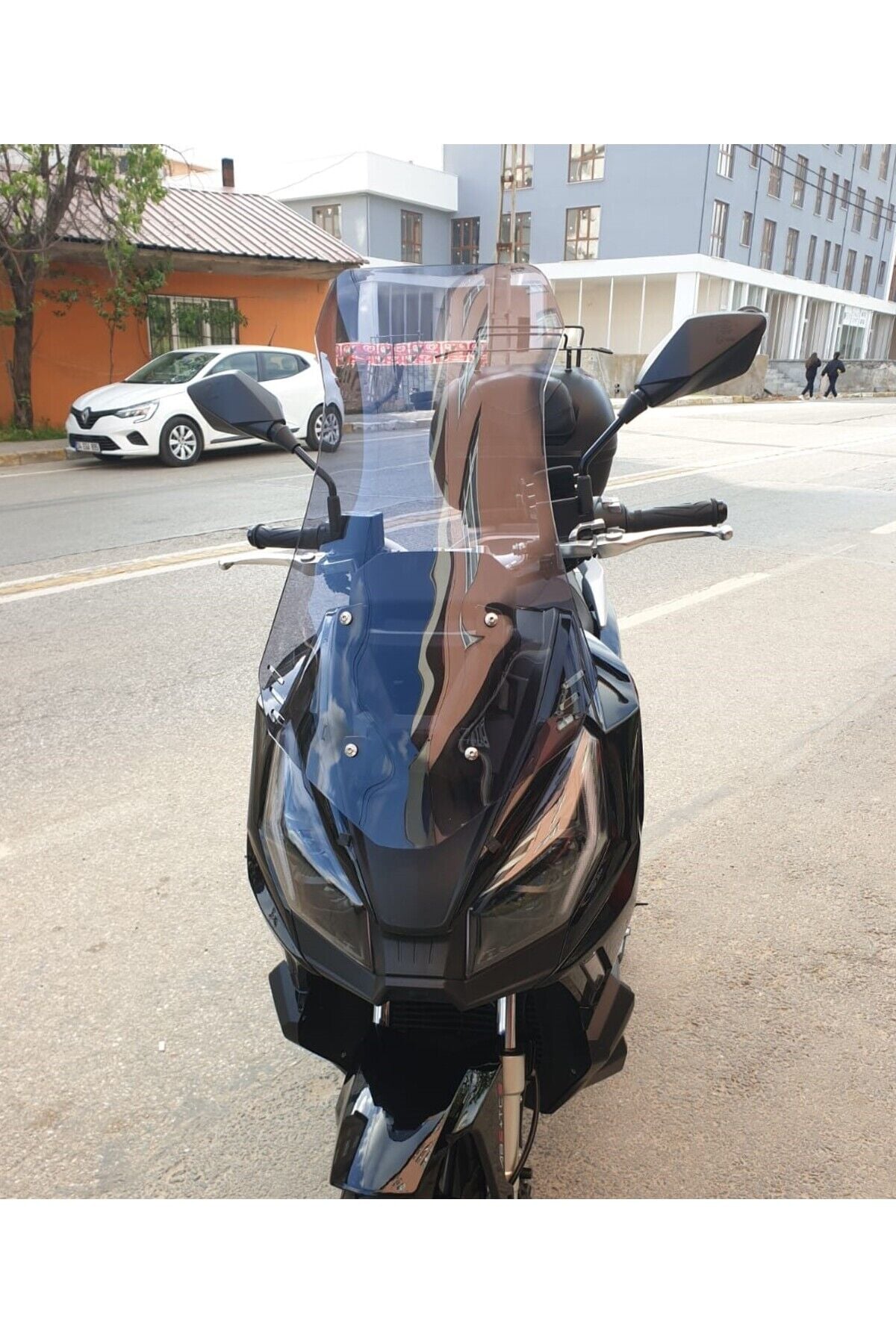 MOTOCAM TVS Apache Ventro 150 Siperlik Ön Cam 2023-2025 Model 65cm Füme Renkli 4mm