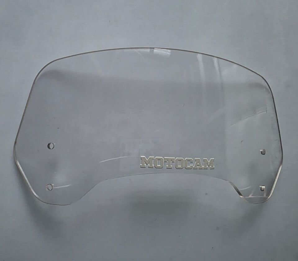 MOTOCAM Rüzgar Saptırıcı Deflektör Camı 2 Delikli 3.5cm 35x12cm Şeffaf Renkli   (APARATSIZDIR)