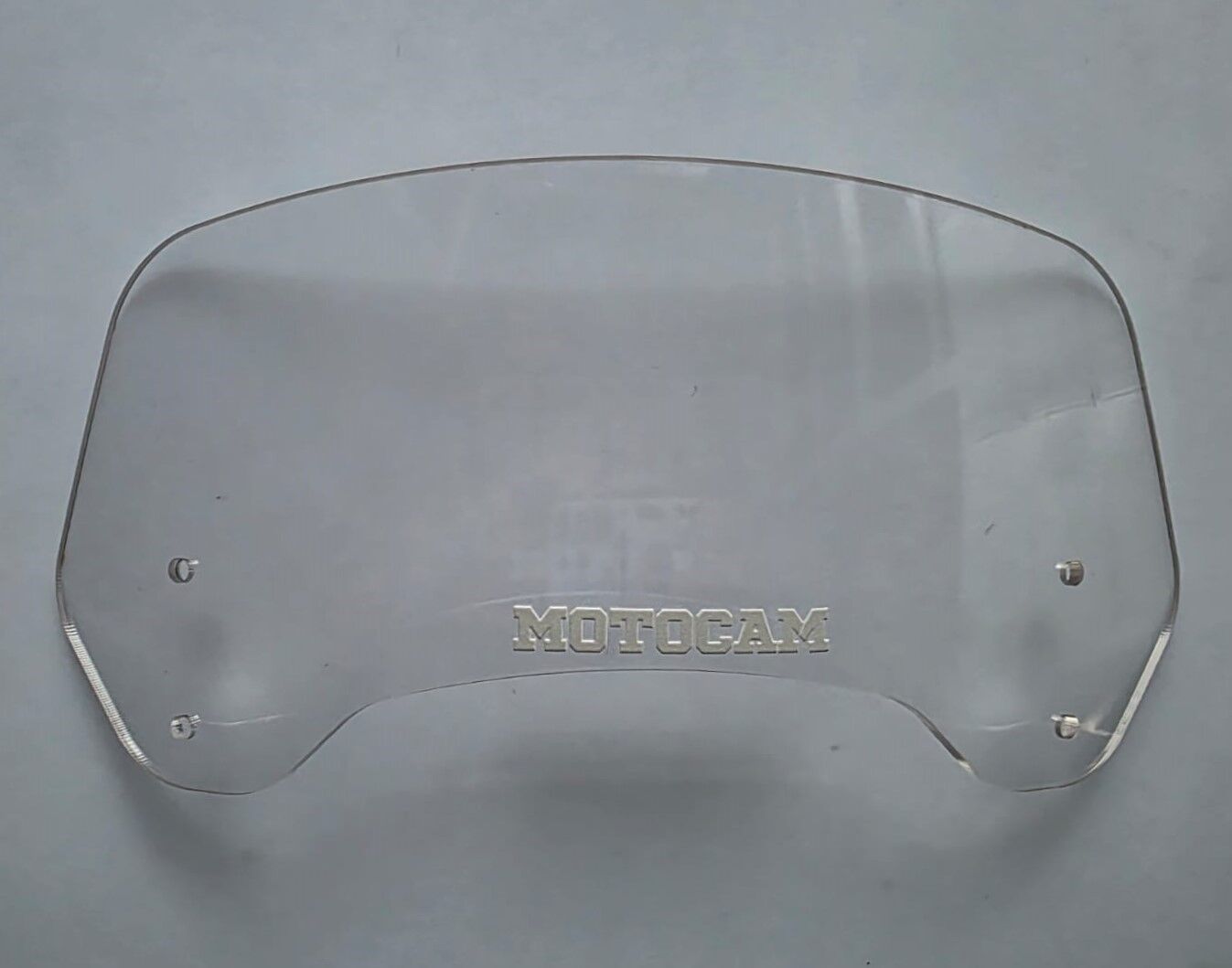 MOTOCAM Rüzgar Saptırıcı Deflektör Camı 2 Delikli 3.5cm 35x12cm Şeffaf Renkli   (APARATSIZDIR)