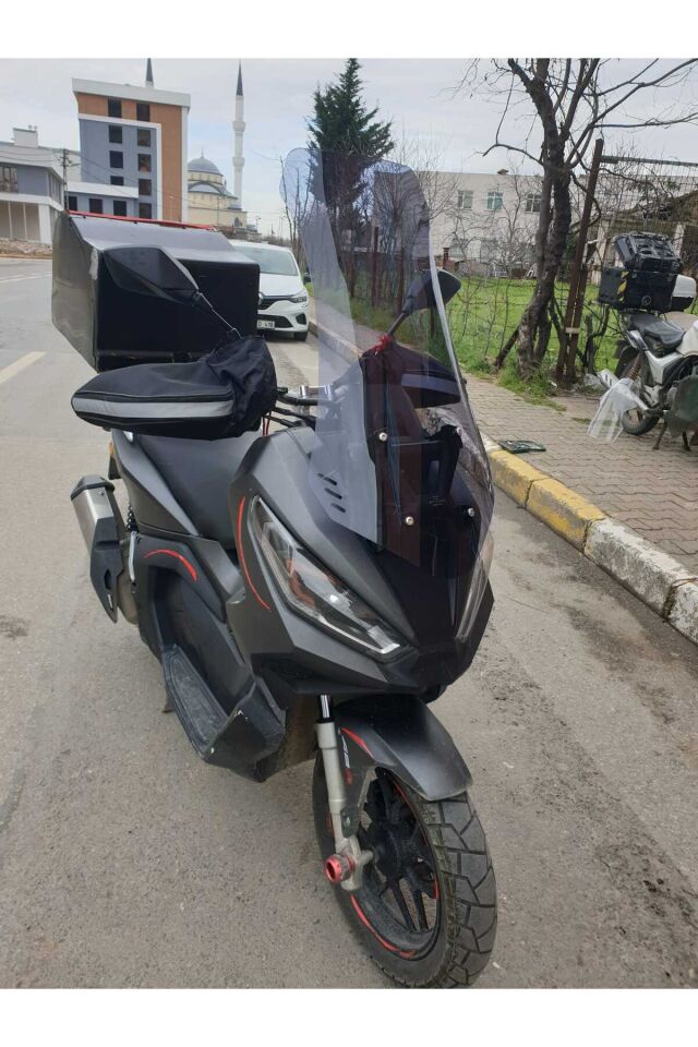 MOTOCAM TVS Apache Ventro 150 Siperlik Ön Cam 2023-2025 Model 75cm Füme Renkli 4mm