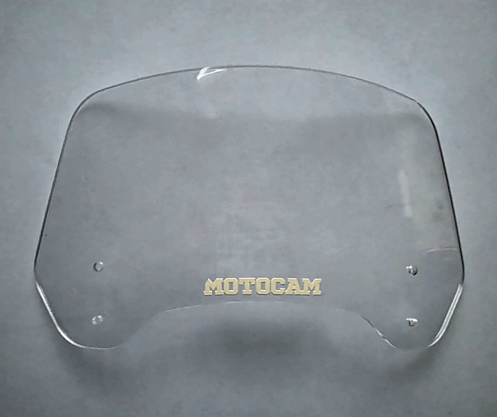 MOTOCAM Rüzgar Saptırıcı Deflektör Camı 2 Delikli 3.5cm 35x15cm Şeffaf Renkli   (APARATSIZDIR)