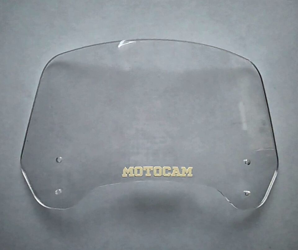 MOTOCAM Rüzgar Saptırıcı Deflektör Camı 2 Delikli 3.5cm 35x15cm Şeffaf Renkli   (APARATSIZDIR)