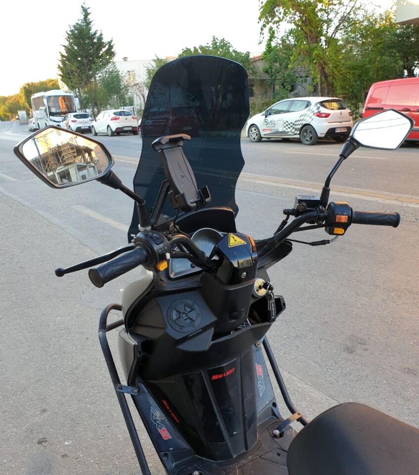 MOTOCAM RKS Newlight 125 Ön Cam 2021-2022 Model 65cm Siyah Renkli 4mm PRO MODELE UYMAZ