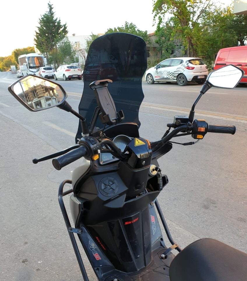 MOTOCAM RKS Newlight 125 Ön Cam 2021-2022 Model 65cm Siyah Renkli 4mm PRO MODELE UYMAZ