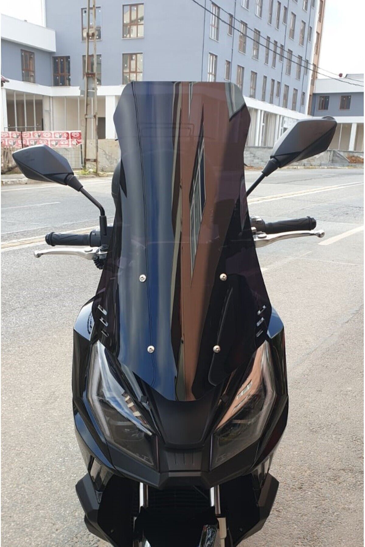 MOTOCAM TVS Apache Ventro 150 Siperlik Ön Cam 2023-2025 Model 75cm Şeffaf Renkli 4mm