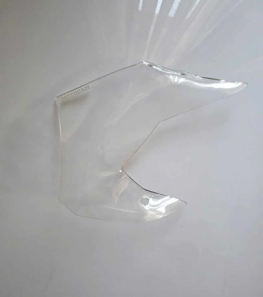 MOTOCAM QJ SRT 800 Yan deflektör Böbreklik Şeffaf Renkli 4mm