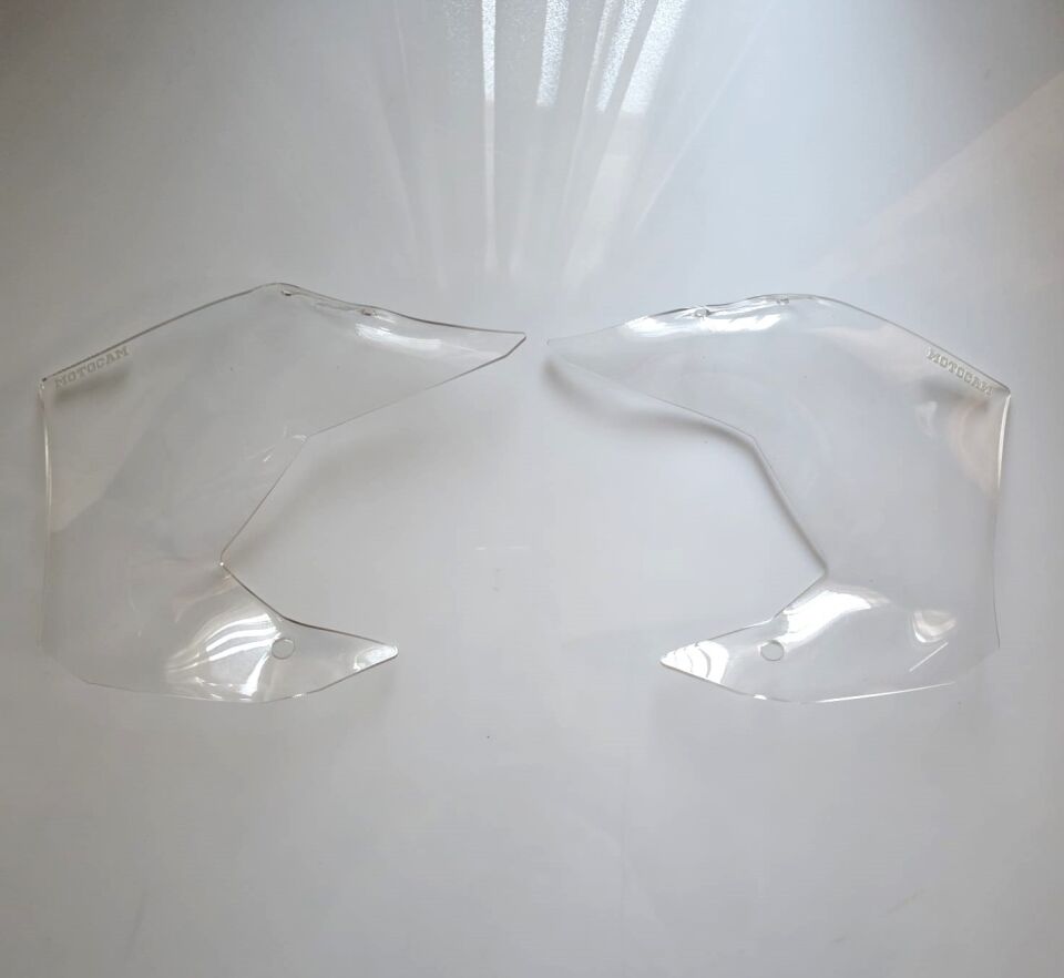 MOTOCAM QJ SRT 800 Yan deflektör Böbreklik Şeffaf Renkli 4mm