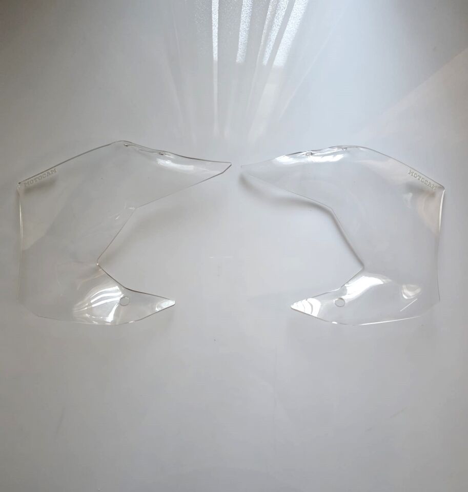 MOTOCAM QJ SRT 800 Yan deflektör Böbreklik Şeffaf Renkli 4mm