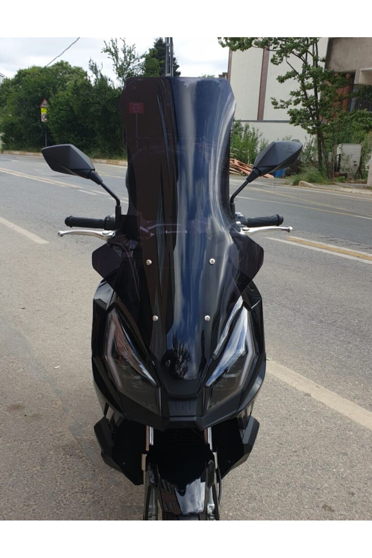 MOTOCAM Apache Ventro 150 Siperlik Ön Cam 2023-2025 Model 78cm Siyah Renkli 4mm
