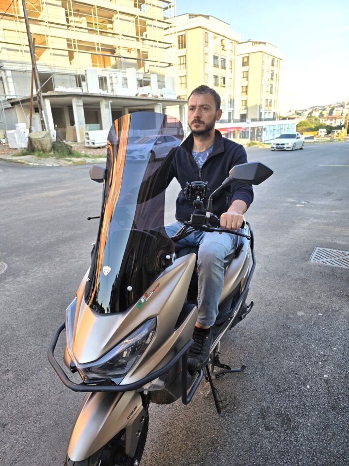 MOTOCAM RKS Newlight PRO Ön Cam 2023-2026 Model 75cm Siyah Renkli 4mm UZUN BOYLU