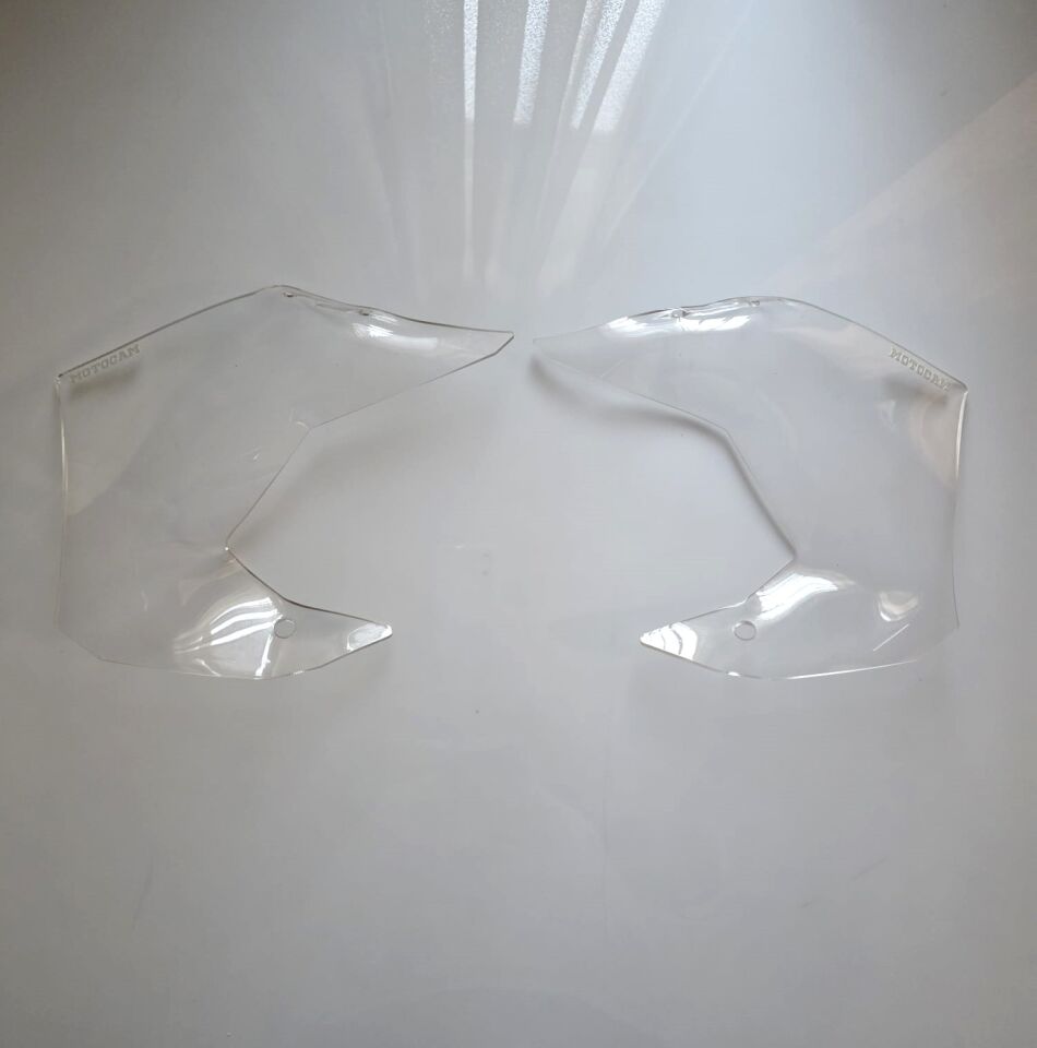 MOTOCAM QJ SRT 900 Yan deflektör Böbreklik Şeffaf Renkli 4mm