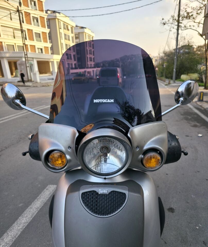 MOTOCAM Aprilia Scarabeo 200 Ön Cam 45cm 2002-2007 Model Siyah Renkli 4mm