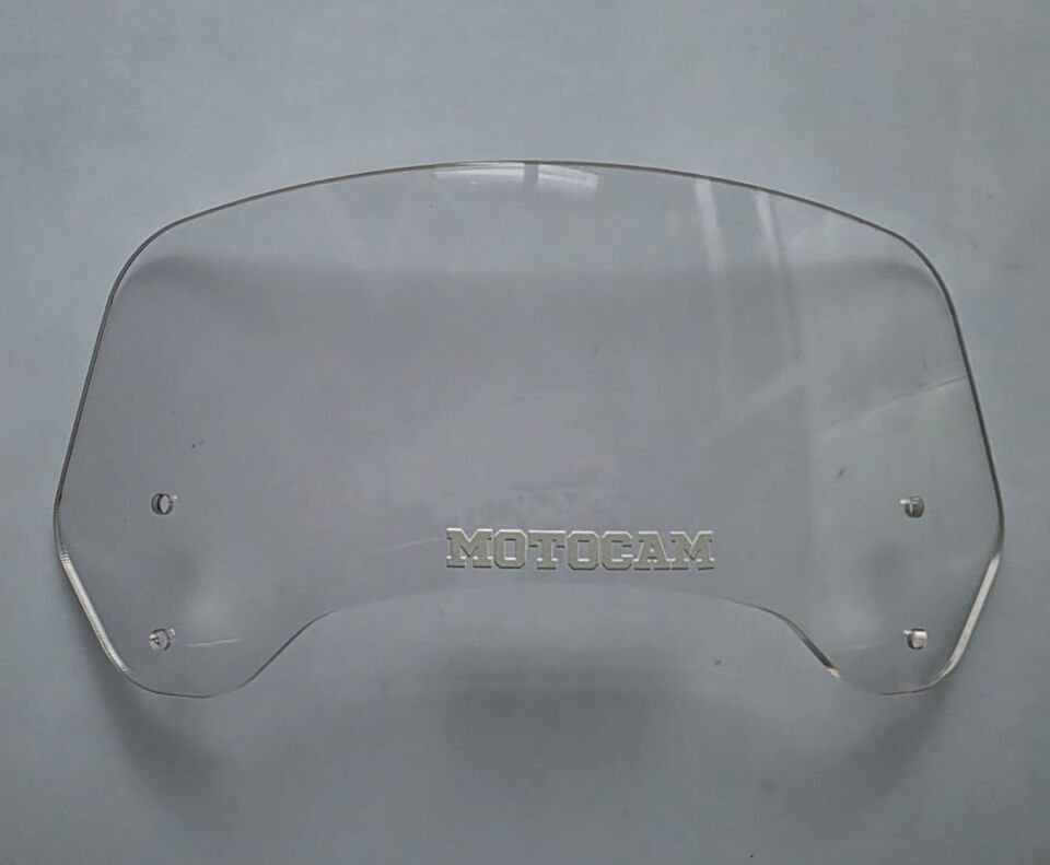 MOTOCAM Rüzgar Saptırıcı Deflektör Camı 2 Delikli 4cm 35x12cm Şeffaf Renkli   (APARATSIZDIR)